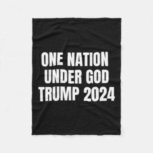 Cobertor De Velo Nação Sob Deus Trump 2024 God American Flag Jesu
