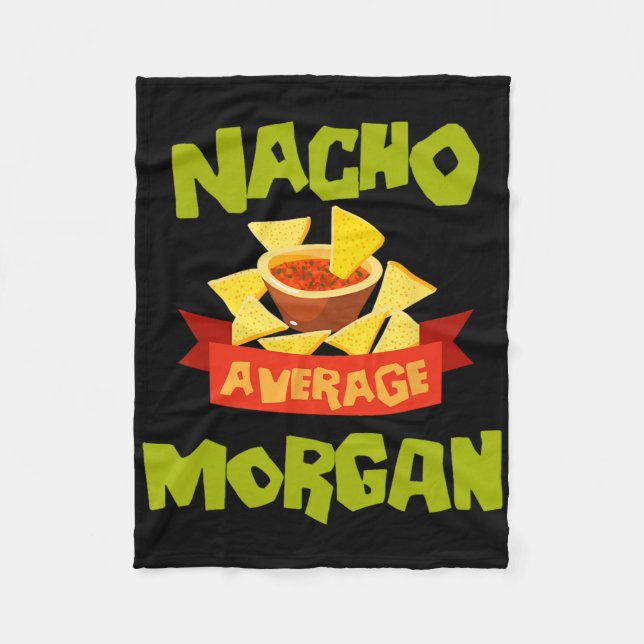 Cobertor De Velo Nacho Average Morgan Funny Birthday Personalized N (Frente)