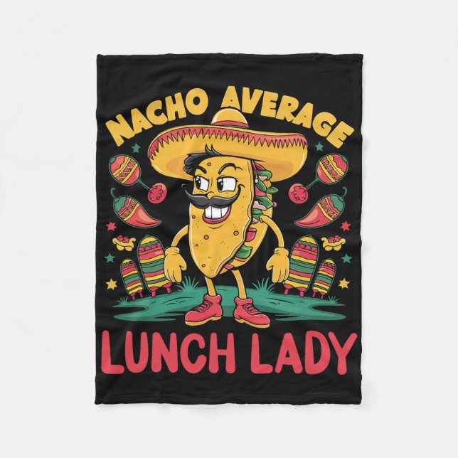 Cobertor De Velo Nacho Média de Almoço Lady Cinco De Mayo Diversão  (Frente)