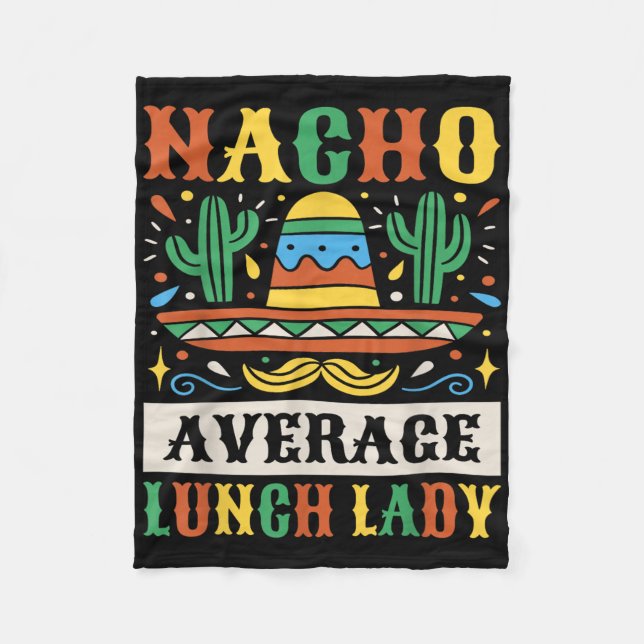 Cobertor De Velo Nacho Média de Almoço Lady Cinco De Mayo Mexicano (Frente)