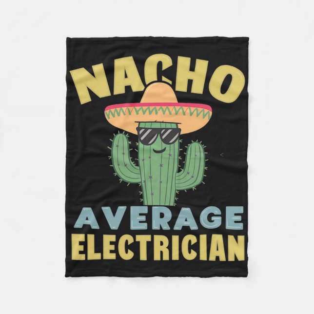 Cobertor De Velo Nacho Média Elétrica Cinco De Mayo Funny (Frente)