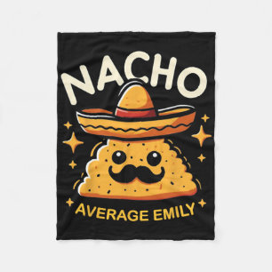 Cobertor De Velo Nacho Média Emily Personalizada Nome Engraçado Mex