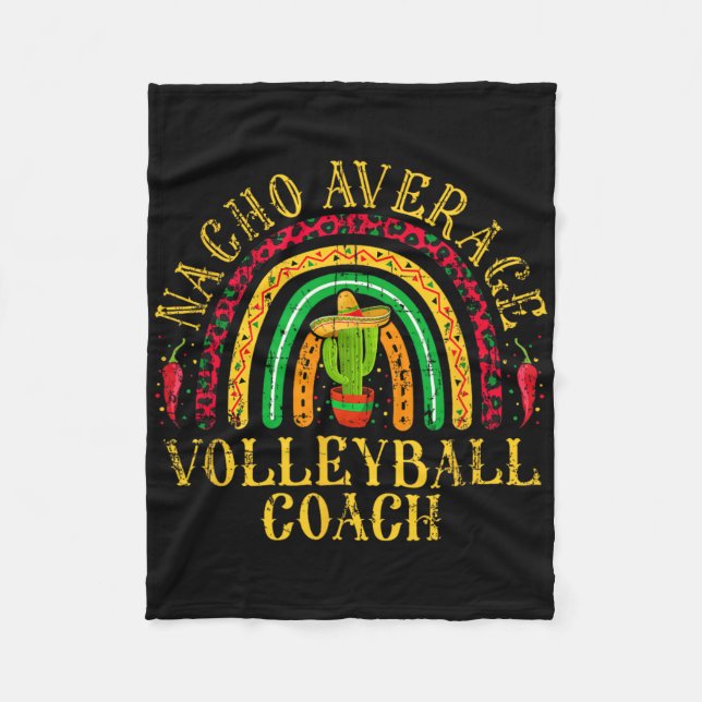 Cobertor De Velo Nacho Médio Volleyll Coach Cinco De Mayo Mexicano (Frente)