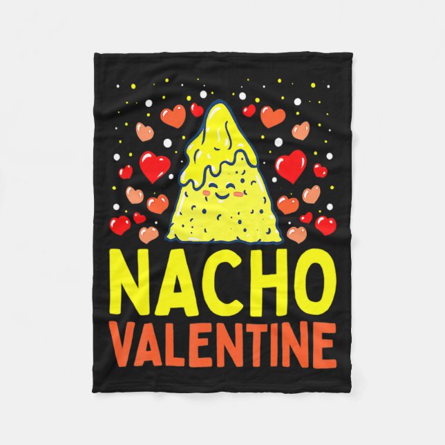 Cobertor De Velo Nacho Valentine Valentines Day Food Pun Mexican Jo (Frente)