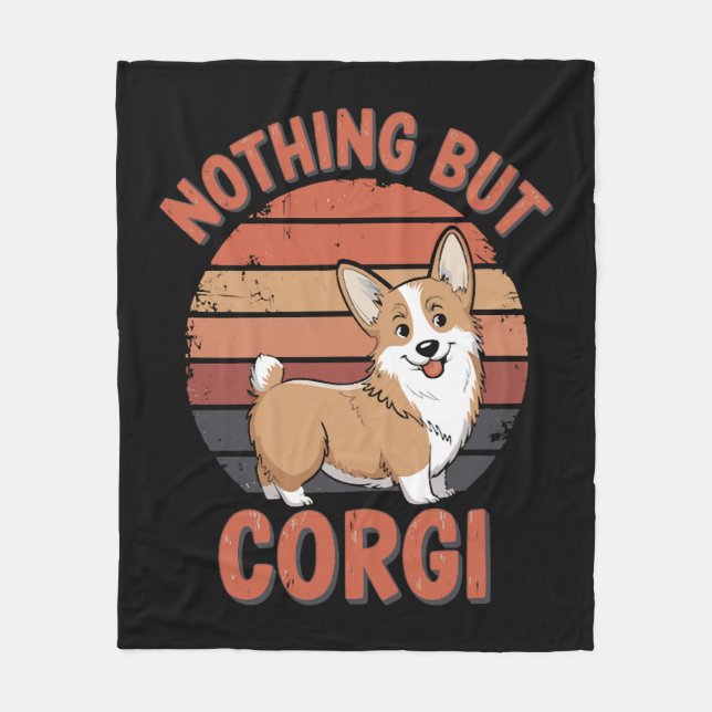 Cobertor De Velo Nada Mais Que Corgi (Frente)