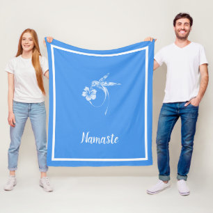 Cobertor De Velo Namaste Cotação White Hummingbird Flor Petal