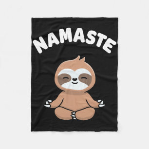 Cobertor De Velo Namaste Engraçado Lindinho Preguiça Kawaii Ioga Pr