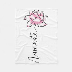Cobertor De Velo Namaste Lilly Lótus Flor Rosa Bonito Hindi Ioga Lo