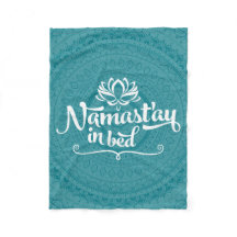 Namaste Mandala Funny Cotação Fleece Blanket