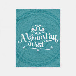 Cobertor De Velo Namaste Mandala Funny Cotação Fleece Blanket