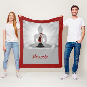 Cobertor De Velo Namaste Yoga Buda Monk Metafísico espiritual