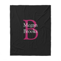 Name & Monogram on Black