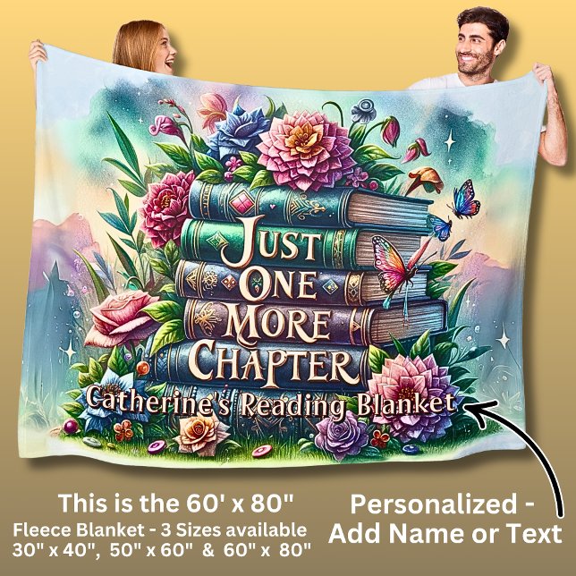 Cobertor De Velo Name One More Chapter Reading Blanket Books Flower (Criador carregado)