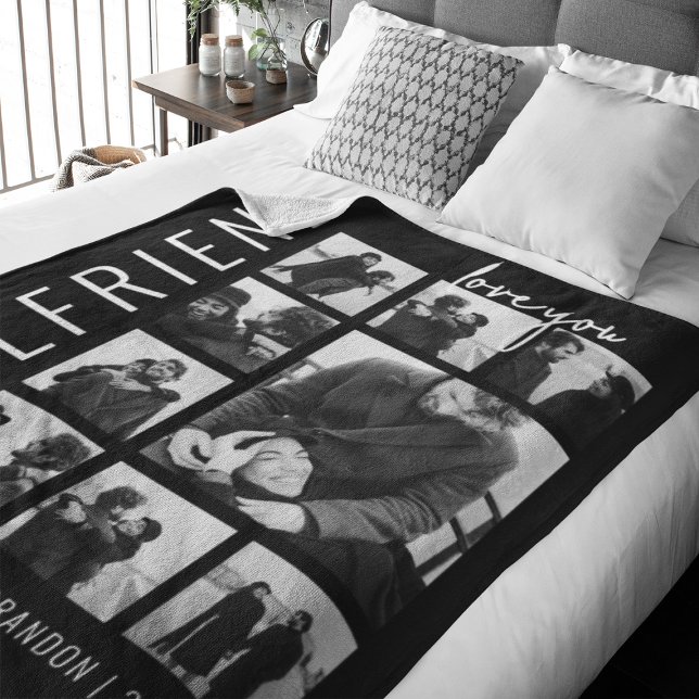 Cobertor De Velo Namorada | Te Amo | Colagem de Fotos (Criador carregado)