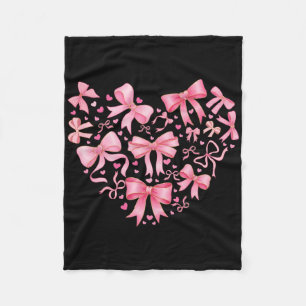 Cobertor De Velo Namorados Cute Coquette Laço Coração Rosa Menina M