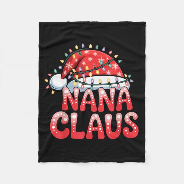 Cobertor De Velo Nana Claus Christmas Family Matching Grandma Holid (Frente)