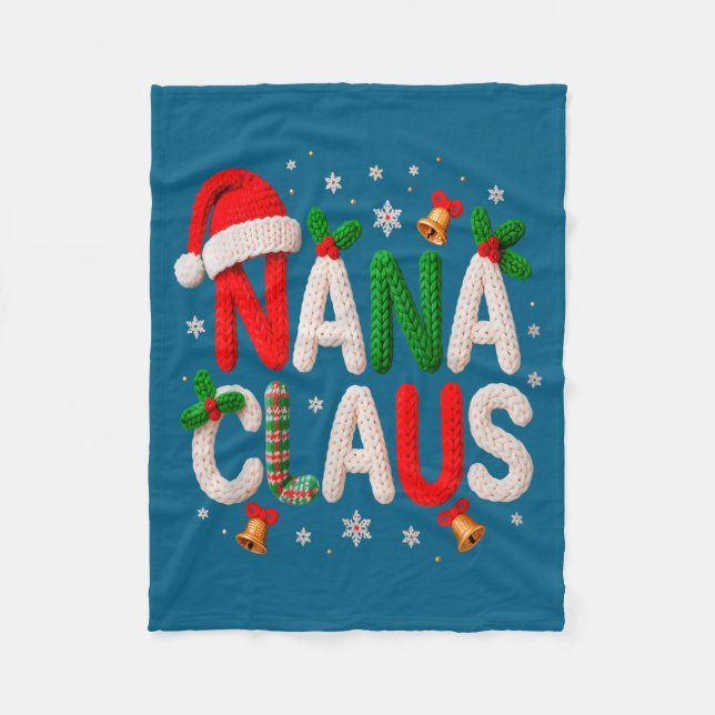 Cobertor De Velo Nana Claus Santa Claus Crochet &amp; Knitting Love (Frente)