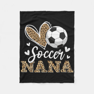 Cobertor De Velo Nana de Futebol Engraçada Leopardo Nana Jogadora d