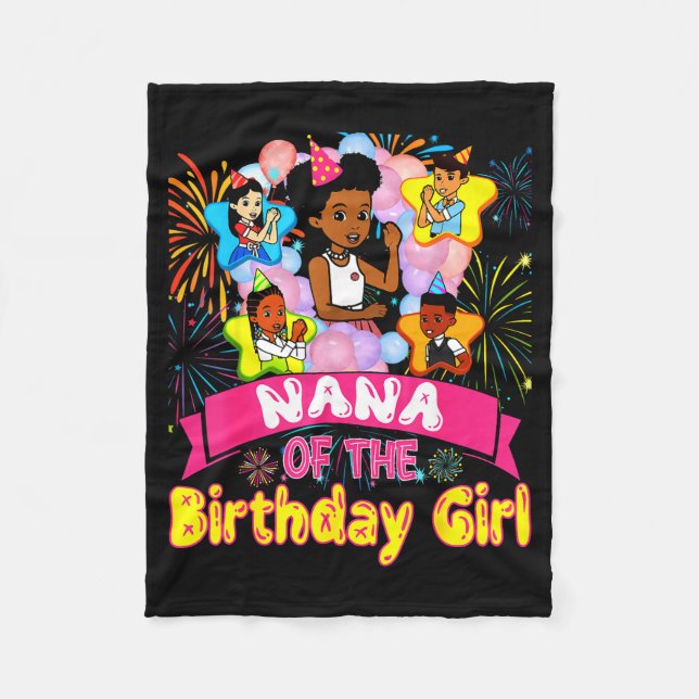 Cobertor De Velo Nana Of Birthday Girl Gracie Birthday Dolls Girl P (Frente)