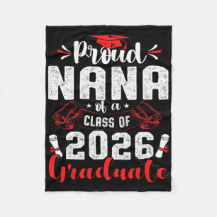 Cobertor De Velo Nana Orgulhosa De Um Graduado Da Turma De 2026 Gra