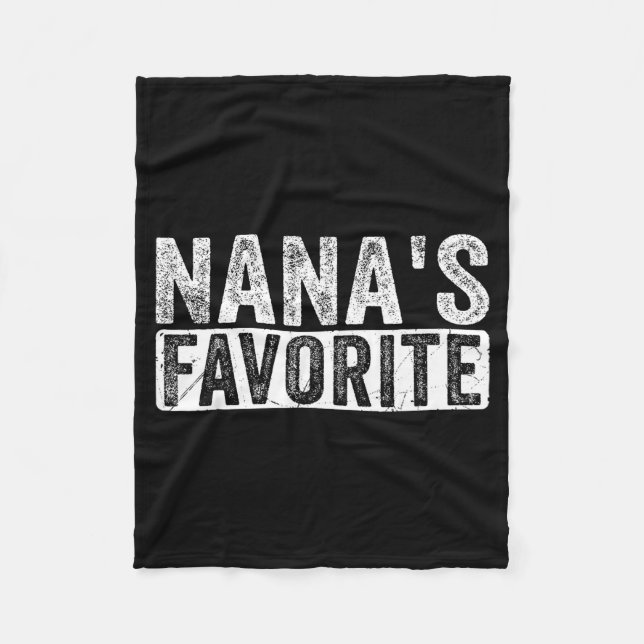 Cobertor De Velo Nana’s Favorite Cute Family Granhild Quote Proud G (Frente)