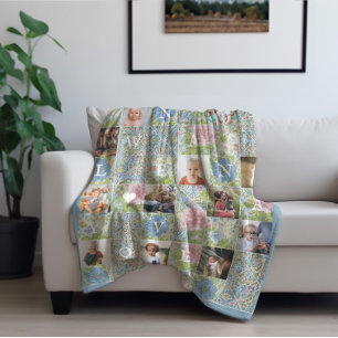 Cobertor De Velo Nana We Love You Patchwork Floral Quilt 14 Foto