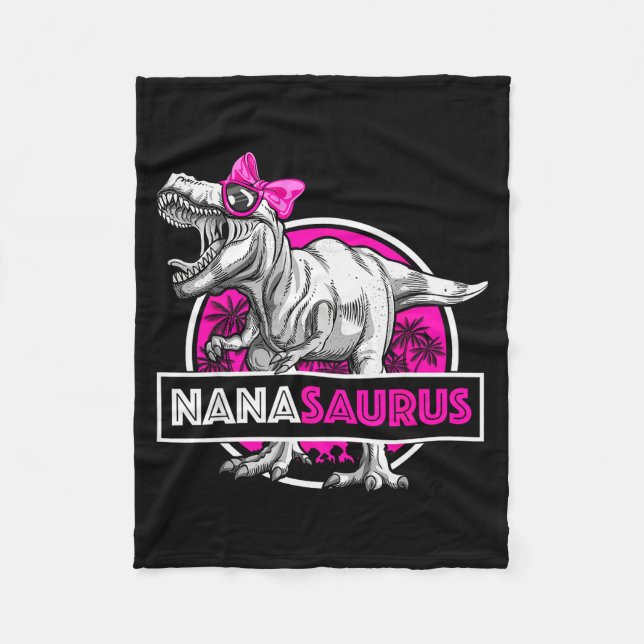 Cobertor De Velo Nanasaurus T-rex Matching Funny Grandma Saurus Din (Frente)