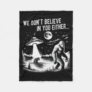 Cobertor De Velo Não Acreditamos em Você Também Bigfoot Ufo Unicórn