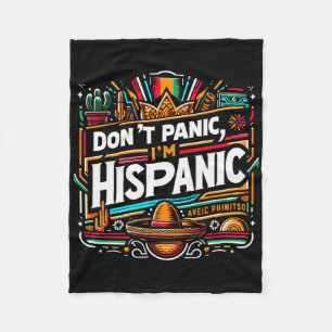 Cobertor De Velo Não entre em pânico sou hispânico mexicano sombrer