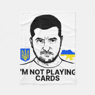 Cobertor De Velo Não estou jogando cartas Zelensky Trump Support