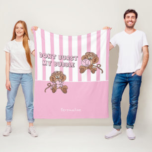 Cobertor De Velo Não estoure minha bolha - macacos