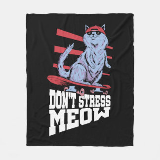 Cobertor De Velo Não Estresse Meow Stress Awarness Mês