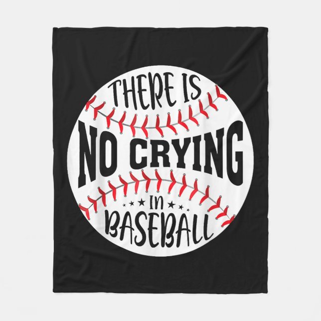 Cobertor De Velo Não Há Choro no Beisebol (Frente)