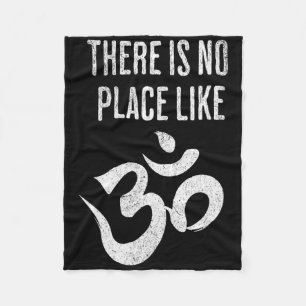 Cobertor De Velo Não Há Lugar Como Meditação Yoga em Sânscrito Om