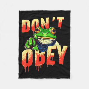 Cobertor De Velo Não Obedeça Rtland Vintage Funny Frog Resist Emwer