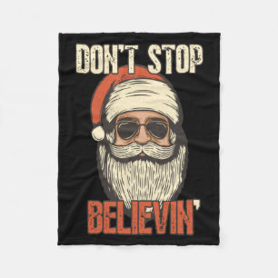 Cobertor De Velo Não Pare de Acreditar no Papai Noel Vintage Papai