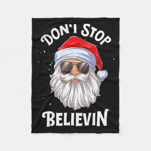 Cobertor De Velo Não Pare de Acreditar Papai Noel Natal Garotos Cri