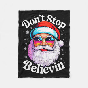 Cobertor De Velo Não Pare de Acreditar Papai Noel Pijamas Divertido