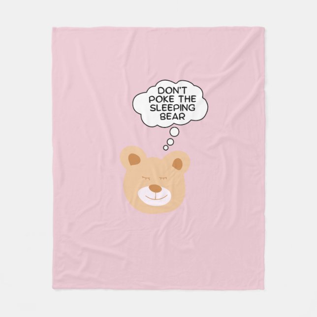 Cobertor De Velo Não pise o Urso Dormindo (Frente)