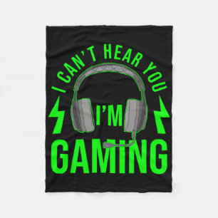 Cobertor De Velo Não Posso Ouvir Você Estou Jogando Camisa Jogo De