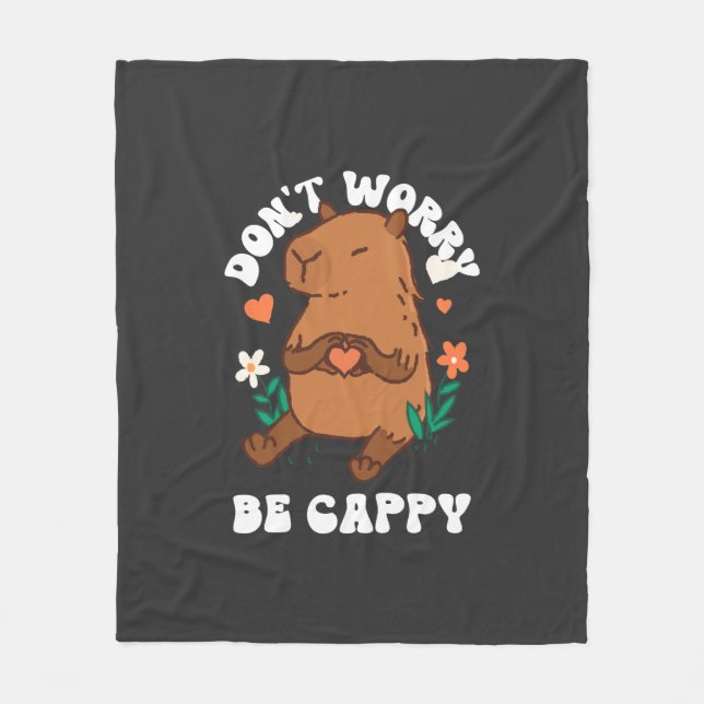 Cobertor De Velo Não se preocupe, seja Cappy  (Frente)