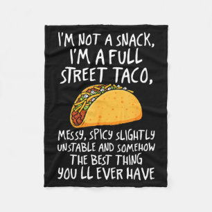 Cobertor De Velo Não Sou Um Lanche Sou Um Taco De Rua Completo Cita