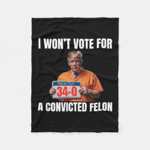 Cobertor De Velo Não Votará em Um Felon Condenado
