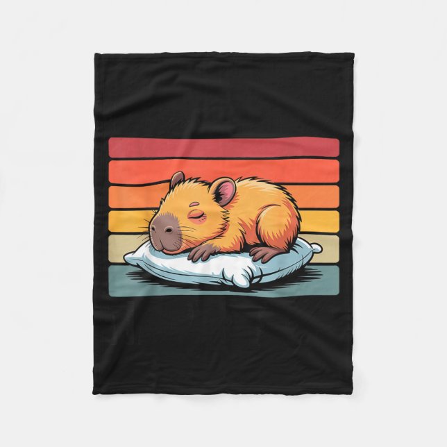 Cobertor De Velo Napybara For Men Women Cute Capybara Sleeng Nap Lo (Frente)