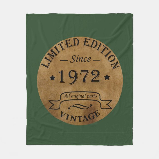 Cobertor De Velo nascer de aniversário de 1972 (Frente)