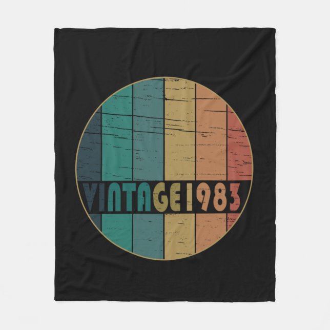 Cobertor De Velo Nascer de aniversário de 1983 (Frente)