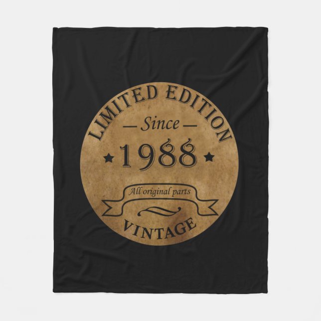 Cobertor De Velo nascer de aniversário de 1988 (Frente)