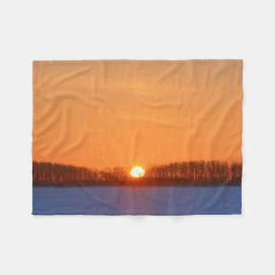 Cobertor De Velo Nascer do sol sobre a pradaria Manitoba, Canadá
