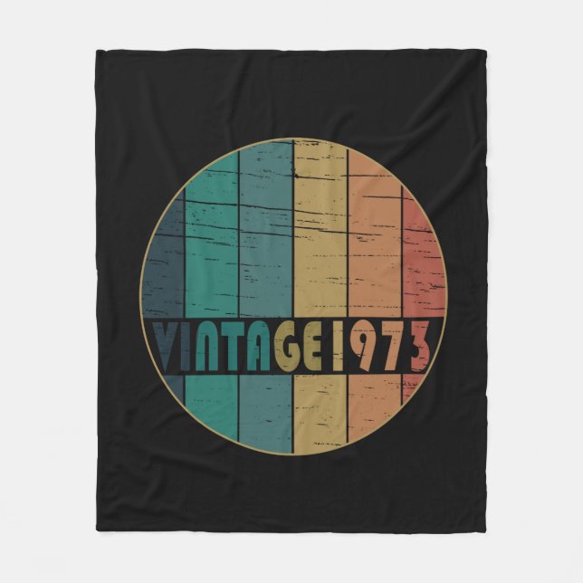 Cobertor De Velo nascer em presente de aniversário de 1973 (Frente)