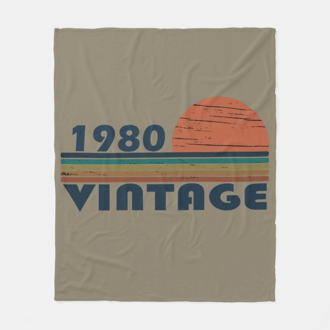 Cobertor De Velo Nascer em presente de aniversário de 1980 (Frente)